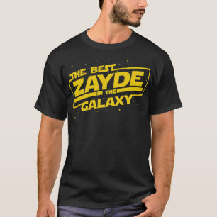 Beste Zayde in de Galaxy Hebreeuws Joods Grootvade T-shirt
