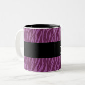 Beste Zebra voor AIDE Paarse en zwarte Mok (Voorkant links)