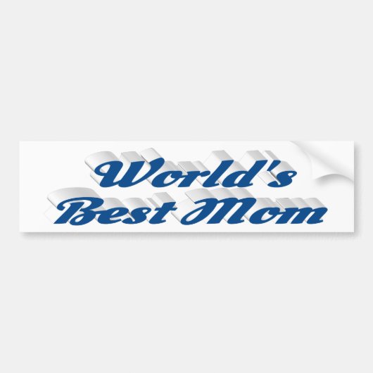 Beste zee blauwe tekst bumpersticker (Voorkant)