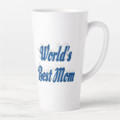 Beste zee blauwe tekst latte mok (Rechts)