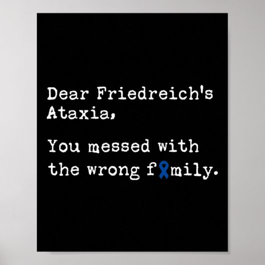 Beste ziekte van Friedreich Poster (Voorkant)
