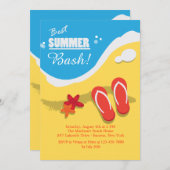 Beste Zomerfeest uitnodigingen (Voorkant / Achterkant)