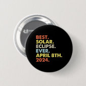 Beste zonnecrisis van 8 april 2024 ronde button 5,7 cm (Voorkant /achterkant)