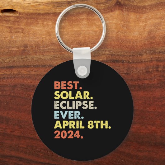 Beste zonnecrisis van 8 april 2024 sleutelhanger (Achterkant)