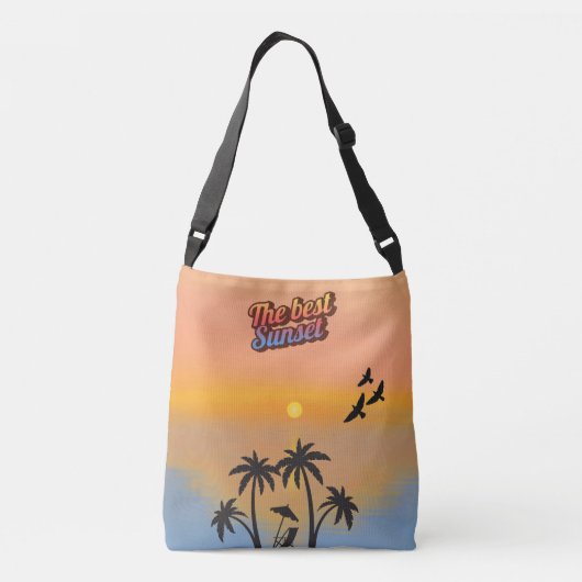 Beste zonsondergang. crossbody tas (Achterkant)
