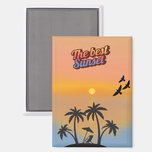 Beste zonsondergang, magneet (Voorkant / Achterkant)
