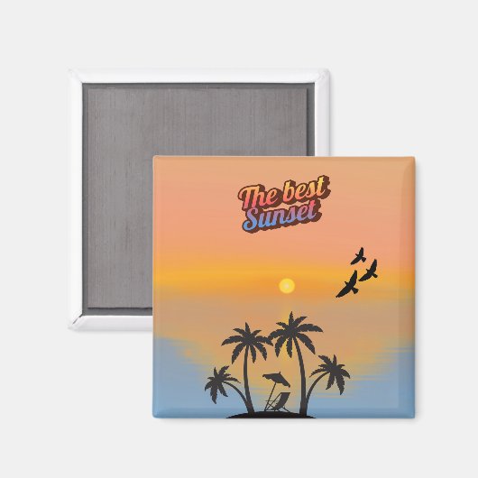 Beste zonsondergang, magneet (Voorkant / Achterkant)
