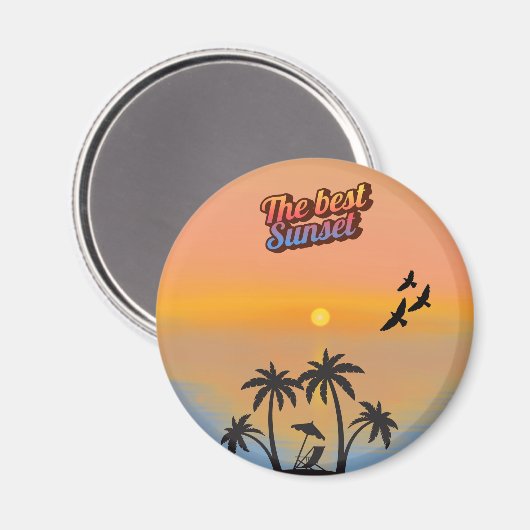 Beste zonsondergang, magneet (Voorkant / Achterkant)