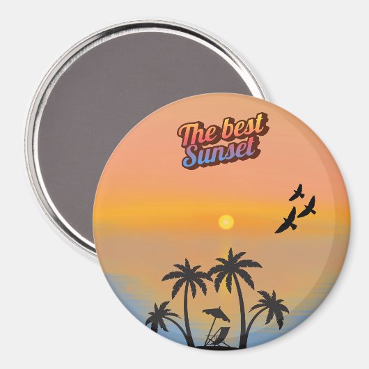 Beste zonsondergang, magneet (Voorkant / Achterkant)