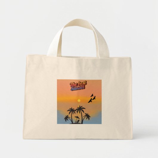 Beste zonsondergang. mini tote bag (Voorkant)