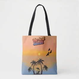 Beste zonsondergang. tote bag