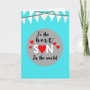 Beste zoon in de wereld liefdeskaart kaart