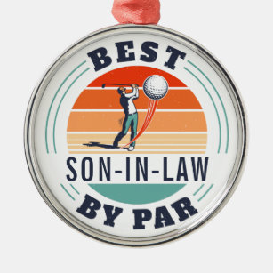 Beste zoon in de wet door Par Retro Custom Golf Metalen Ornament