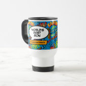 Beste zoon moderne retro strip pop art reisbeker (Voorkant links)
