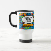 Beste zoon moderne retro strip pop art reisbeker (Links)