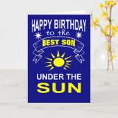 beste zoon onder de zon - verjaardag kaart (Gele Bloem)