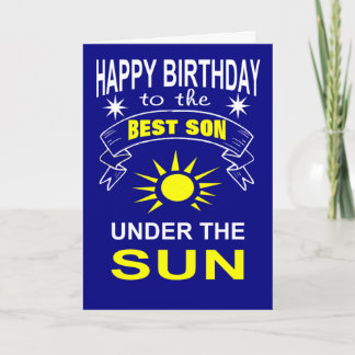 beste zoon onder de zon - verjaardag kaart