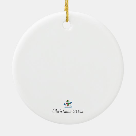 Beste zoon Snowman Kerstmis ter wereld Keramisch Ornament (Achterkant)