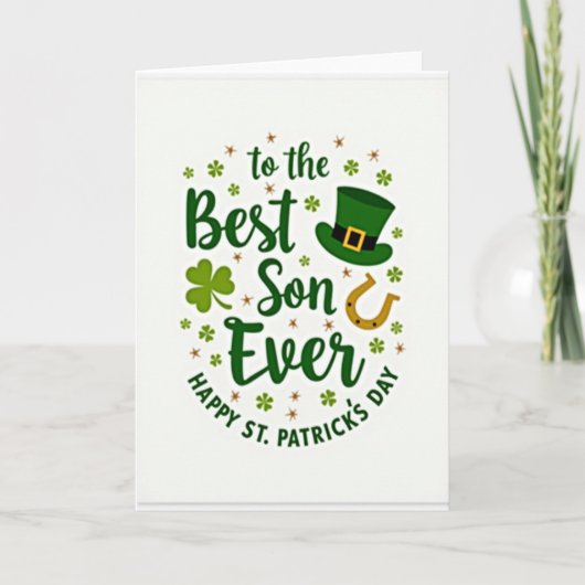 Beste zoon St. Patrick's Dag kaart (Voorkant)