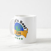 Beste zoon van de wereld koffiemok (Voorkant links)