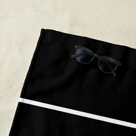 Beste zoon van par Monogram Golfer Sports Pro Zwar Strandlaken (In situ)