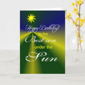 beste zoon verjaardag kaart (Gele Bloem)