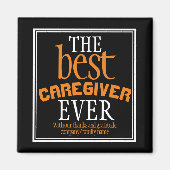 Beste zorgverlener ooit Typografie Black Magnet (Voorkant)