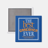 Beste zorgverlener ooit Typografie Blue Magnet (Voorkant / Achterkant)