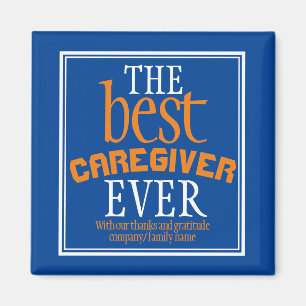 Beste zorgverlener ooit Typografie Blue Magnet