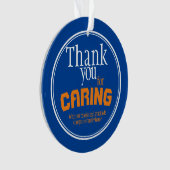 Beste zorgverlener ooit Typografie Blue Ornament (voorkant)