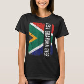 Beste Zuid-Afrikaanse grootmoeder ooit Afrika Vlag T-shirt (Voorkant)