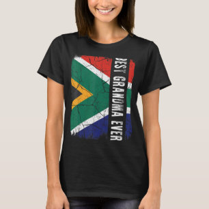 Beste Zuid-Afrikaanse grootmoeder ooit Afrika Vlag T-shirt