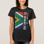 Beste Zuid-Afrikaanse grootmoeder ooit Afrika Vlag T-shirt (Voorkant)