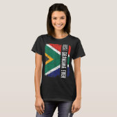 Beste Zuid-Afrikaanse grootmoeder ooit Afrika Vlag T-shirt (Voorkant volledig)