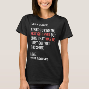 Beste zus citaat grappige broer zus humor grap van t-shirt