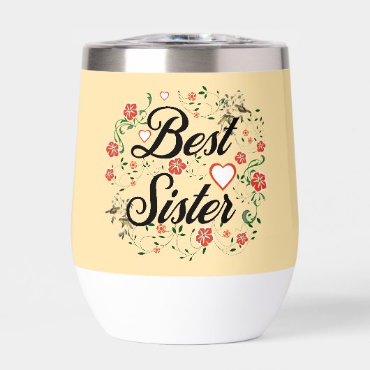 Beste zus Elegant Bloemen Ontwerp (Voorkant)