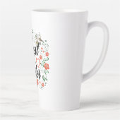 Beste zus Elegant Bloemen Ontwerp Latte Mok (Rechts)