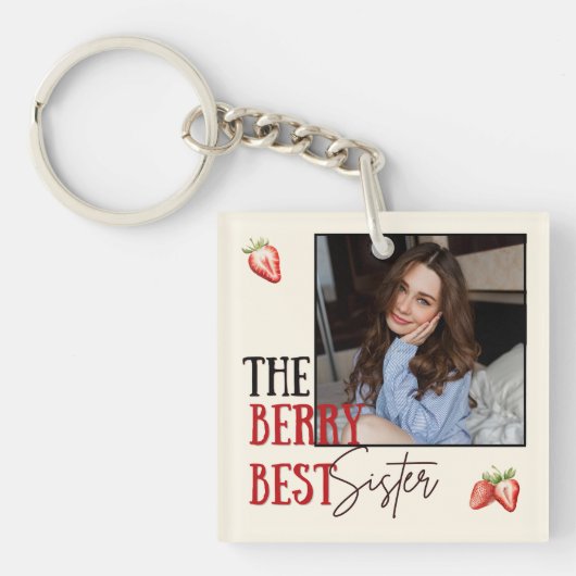 Beste Zus Foto Frame Acryl Sleutelhanger (Voorkant)