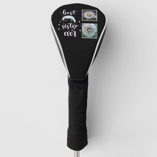 Beste Zus Foto Sjabloon Golfheadcover (Voorkant)