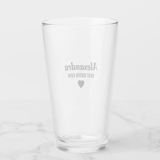 Beste Zus Glas (Achterkant)