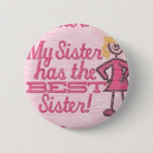 beste zus humor ronde button 5,7 cm (Voorkant)