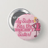 beste zus humor ronde button 5,7 cm (Voorkant /achterkant)