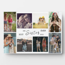 Beste Zus Ooit – 8 Foto Collage Plaquette
