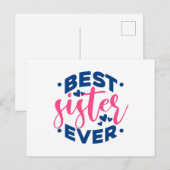 Beste Zus Ooit Briefkaart (Voorkant / Achterkant)