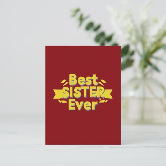 Beste Zus Ooit Briefkaart (Staand voorkant)