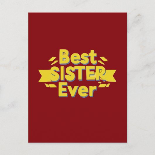 Beste Zus Ooit Briefkaart (Voorkant)