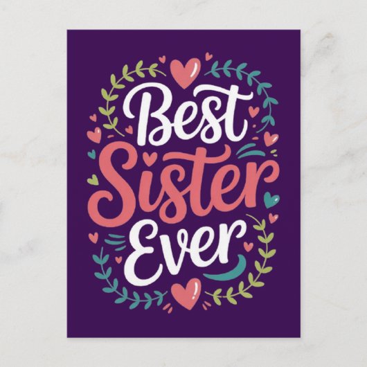 Beste Zus Ooit Briefkaart (Voorkant)