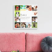 Beste zus ooit definitie 12 foto collage canvas afdruk (Insitu (Woonkamer))