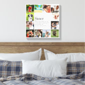 Beste zus ooit definitie 12 foto collage canvas afdruk (Insitu (Slaapkamer))