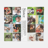 Beste zus ooit definitie 16 foto fleece deken (Voorkant (Horizontaal))